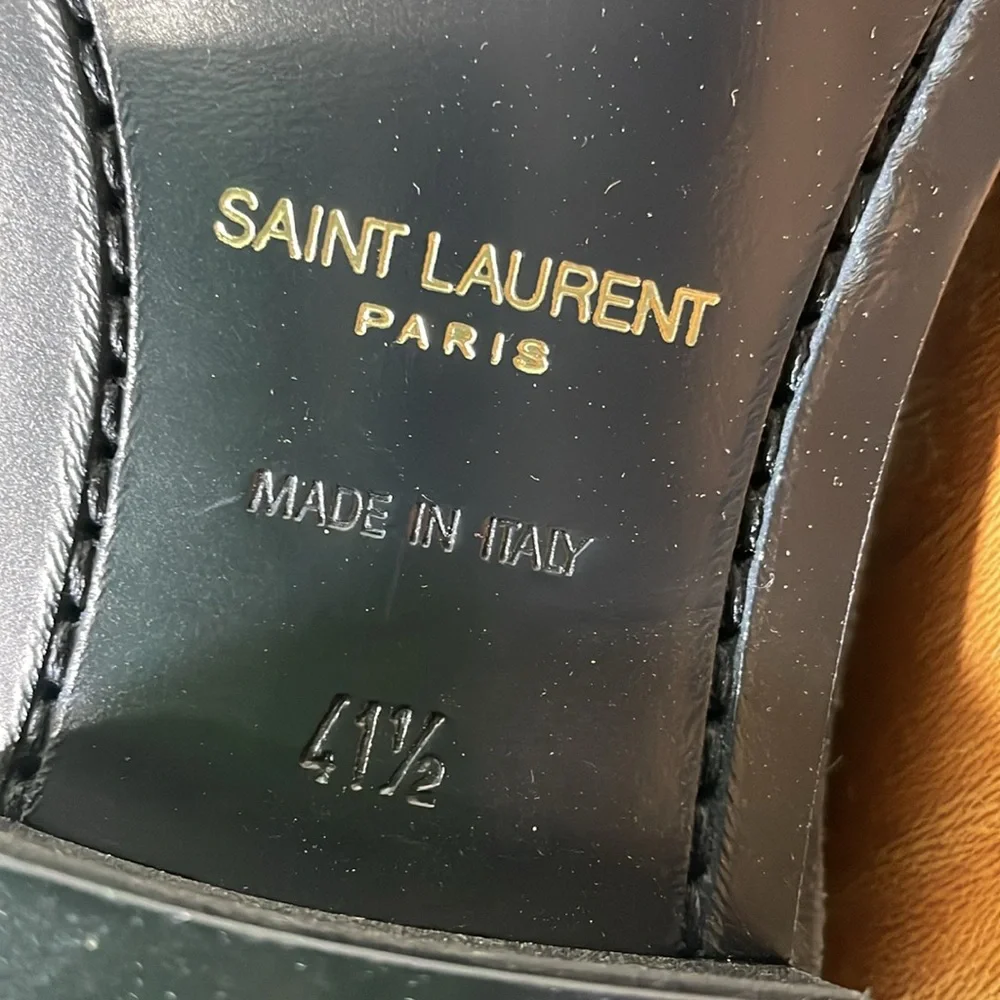 Saint Laurent Paris Wyatt Suede Chelsea Boot Gray/Black Size 41.5/8.5 - Picture 12 of 16